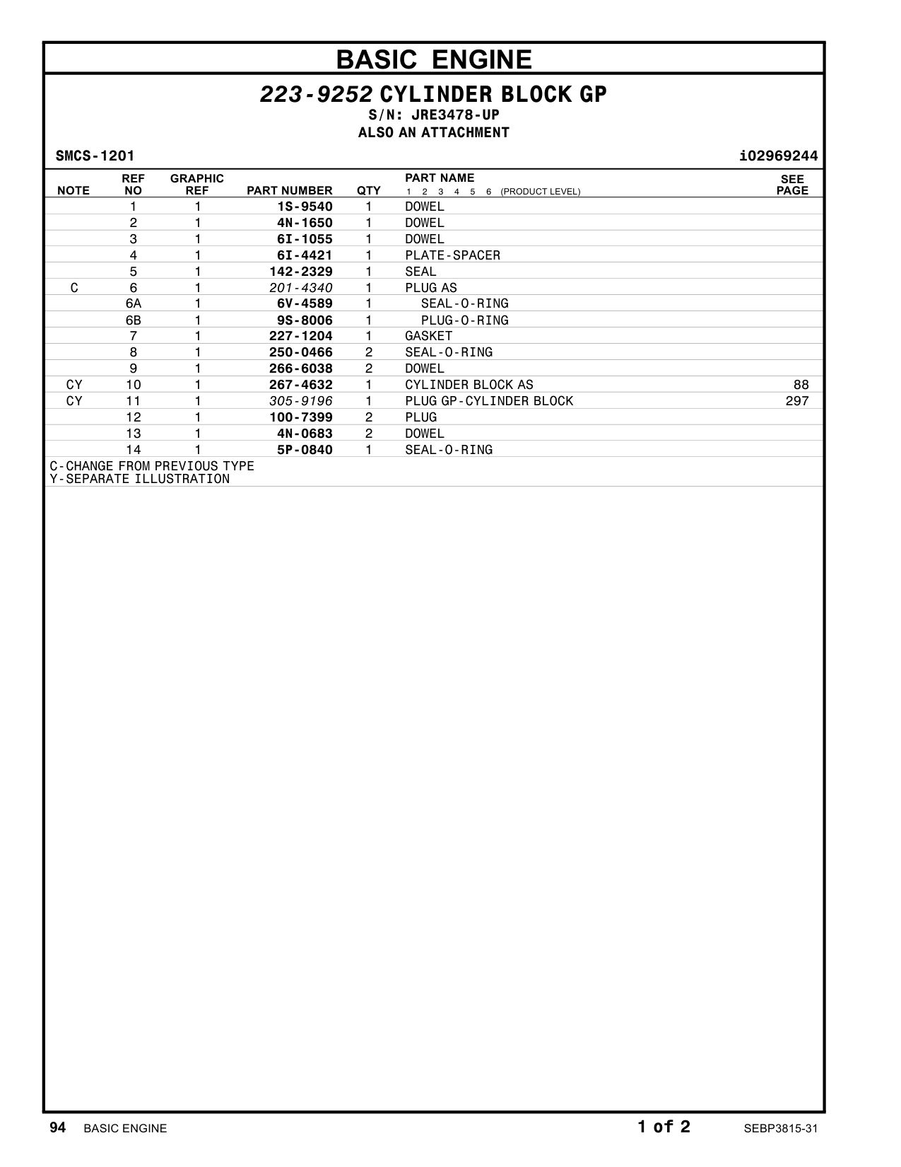 267-4632 - CYLINDER BLOCK AS