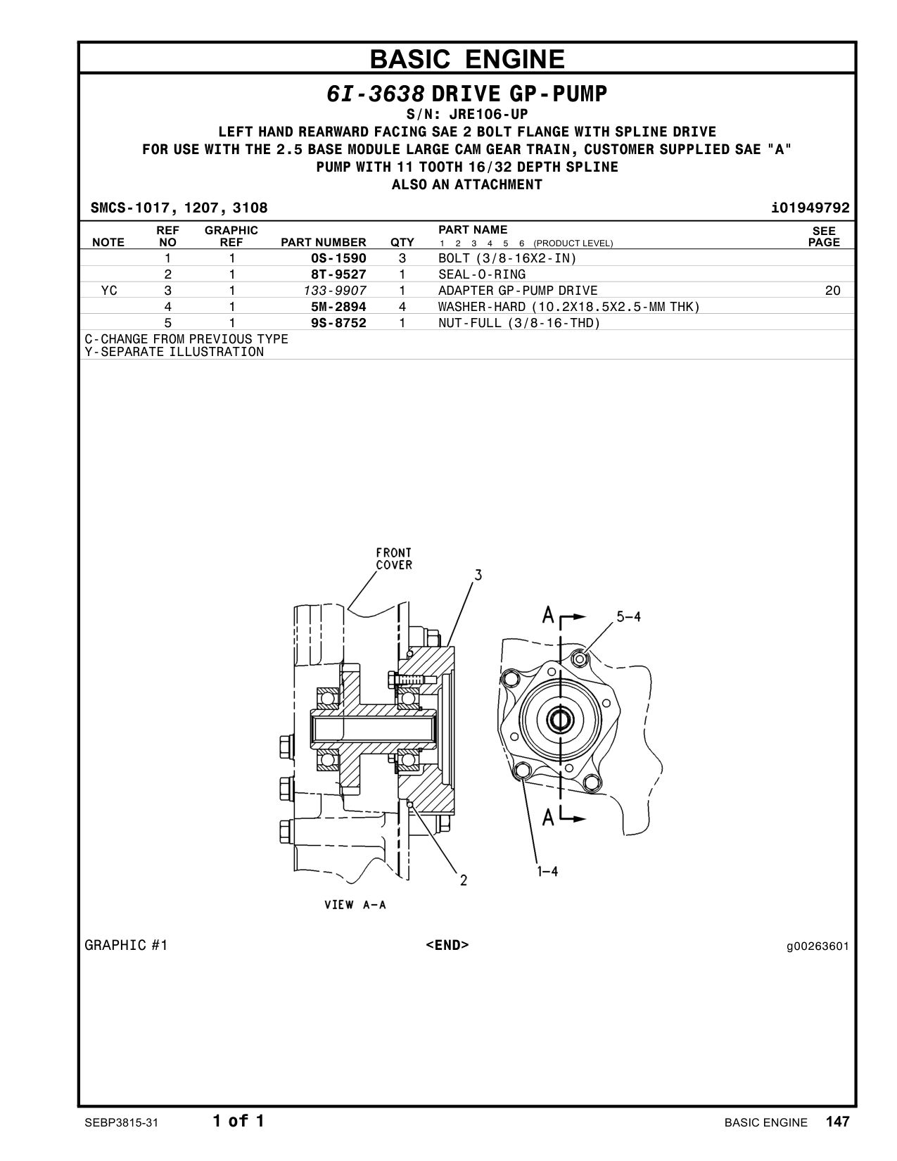8T-9527 - SEAL-O-RING