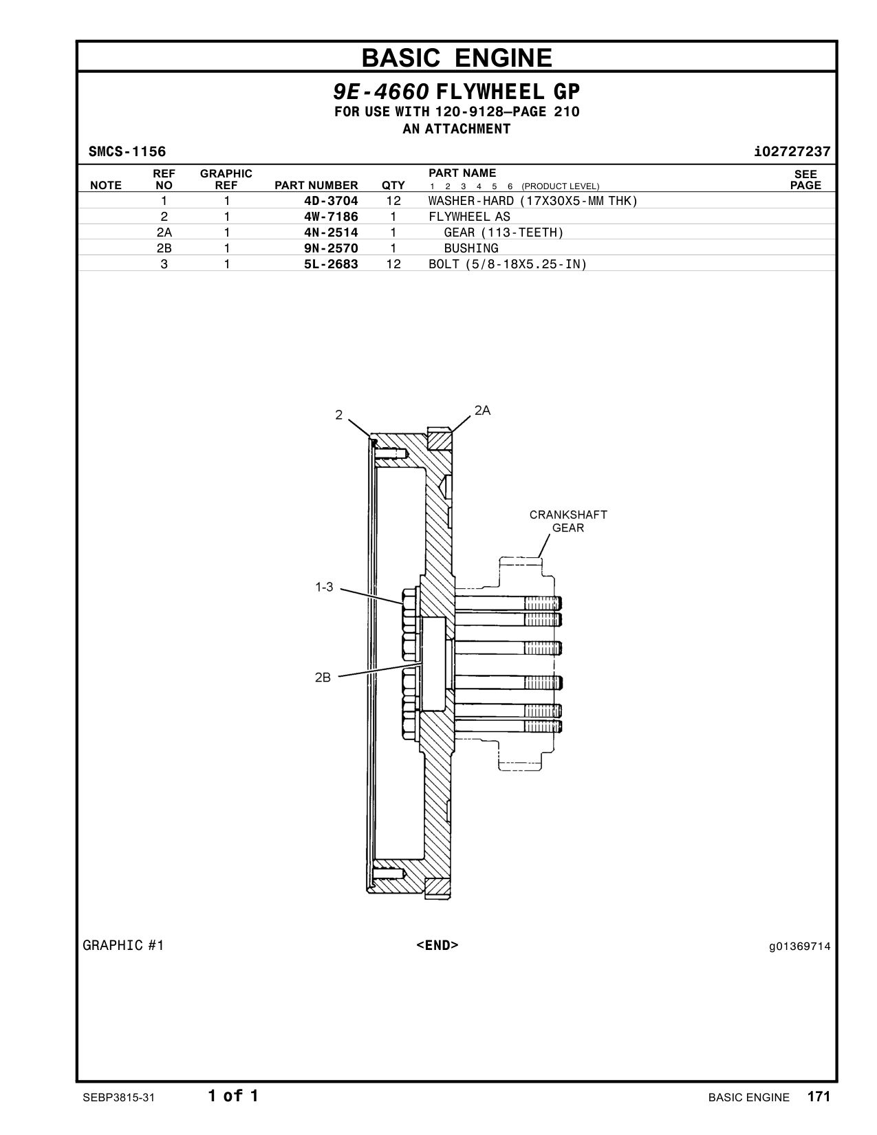 5L-2683 BOLT (5/8-18X5.25-IN) CAT parts manual diagram
