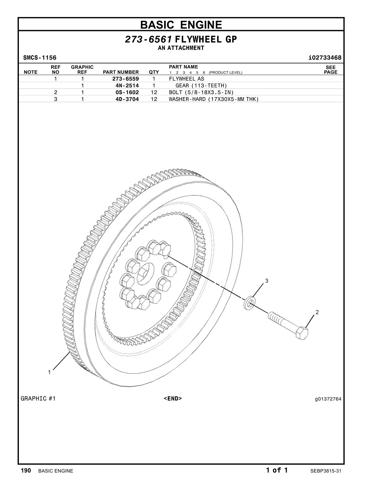 273-6559 - FLYWHEEL AS