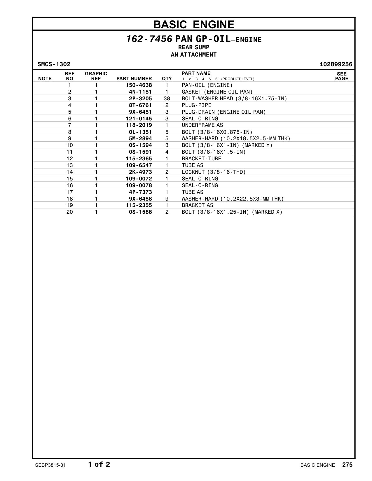 115-2355 BRACKET AS CAT parts manual diagram