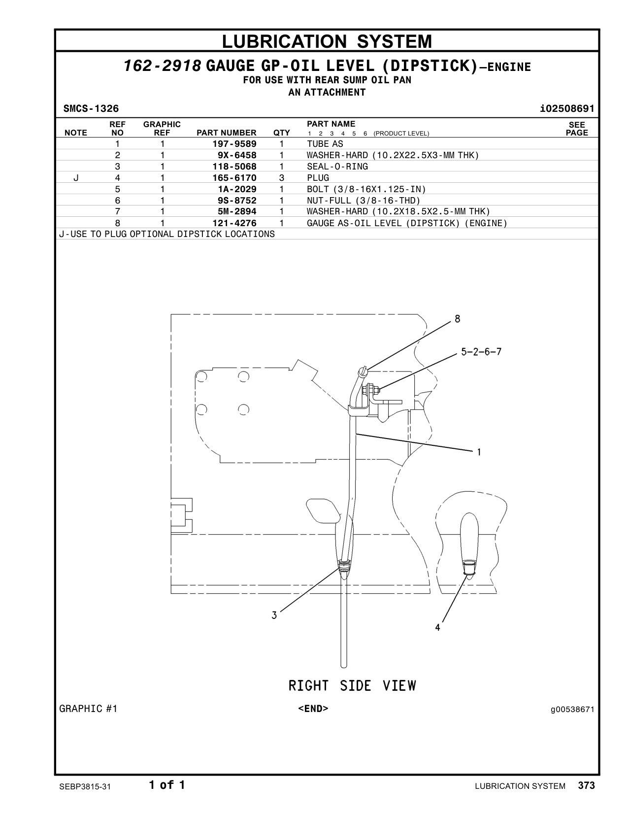 197-9589 TUBE AS CAT parts manual diagram