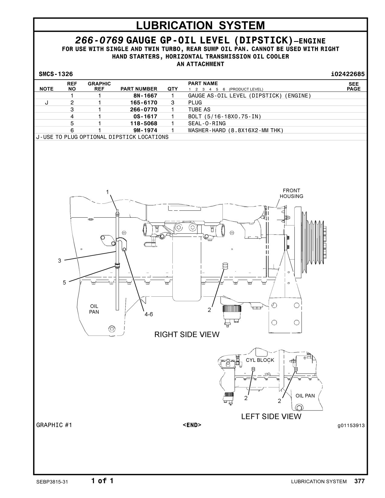 266-0770 TUBE AS CAT parts manual diagram