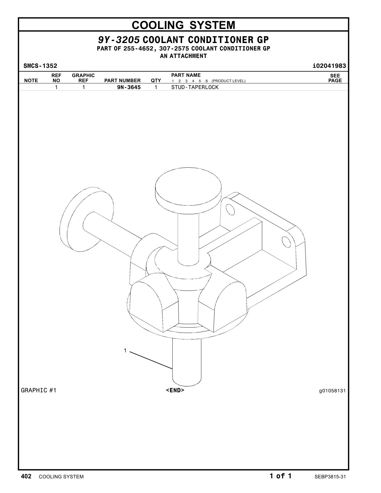 9N-3645 - STUD-TAPERLOCK