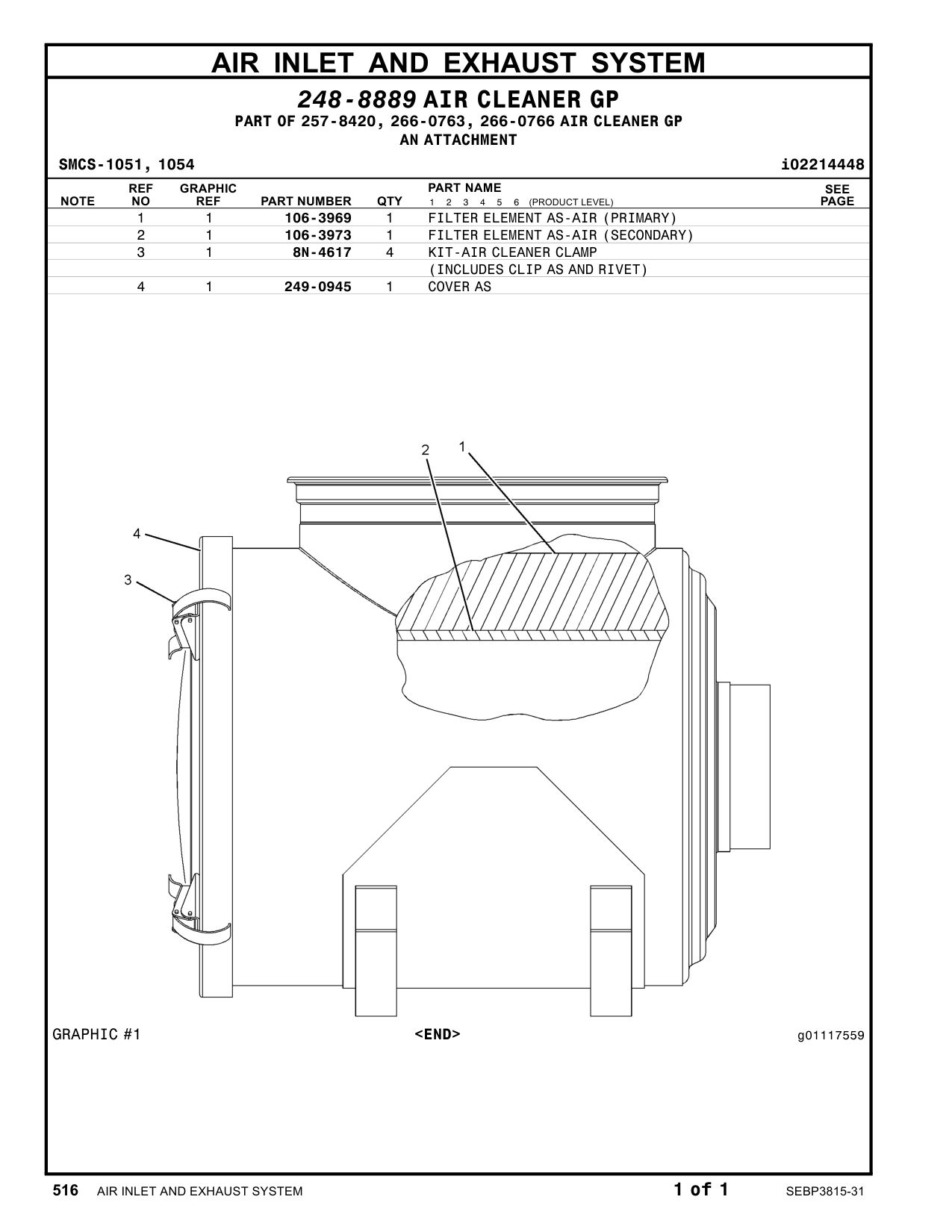 249-0945 COVERAS CAT parts manual diagram