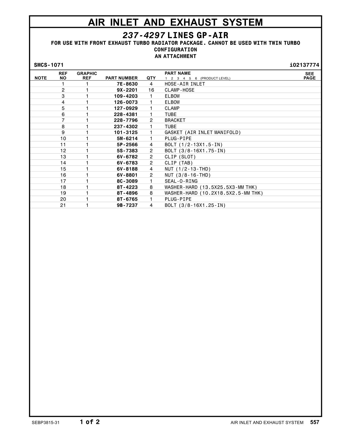 6V-6782 CLIP(SLOT) CAT parts manual diagram