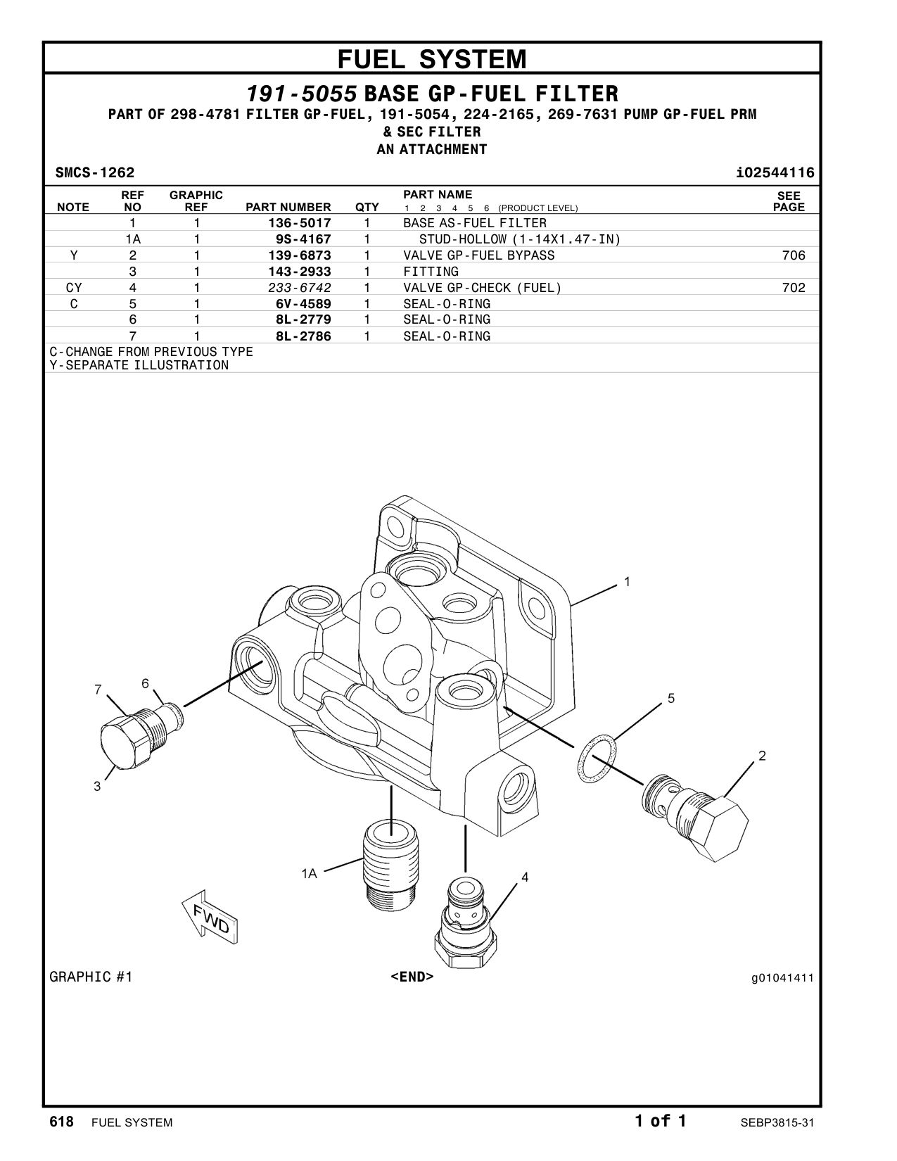 143-2933 FITTING CAT parts manual diagram