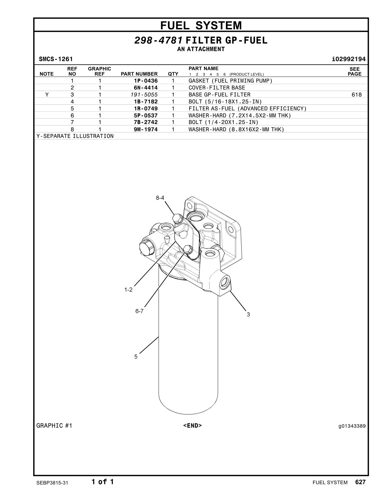 191-5055 - BASE GP-FUEL FILTER