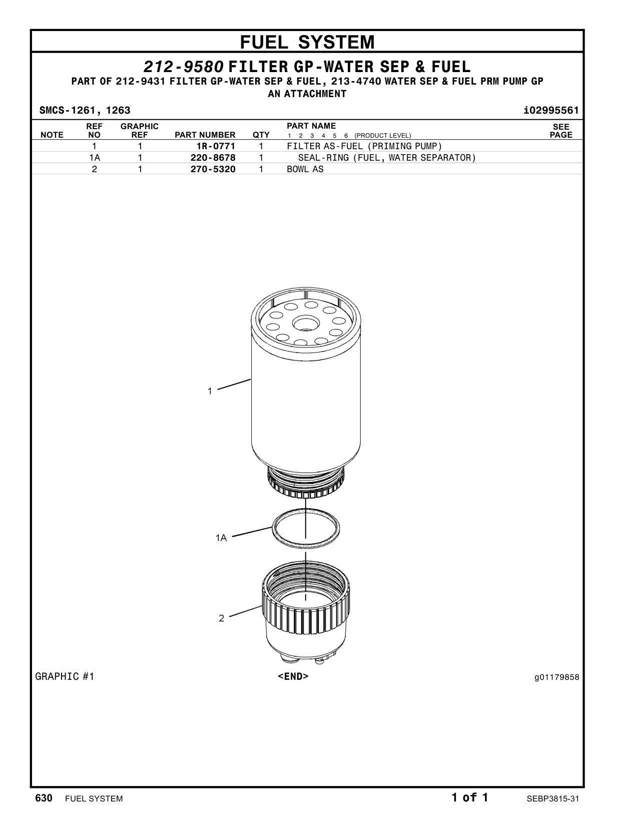 1R-0771 - FILTER AS-FUEL