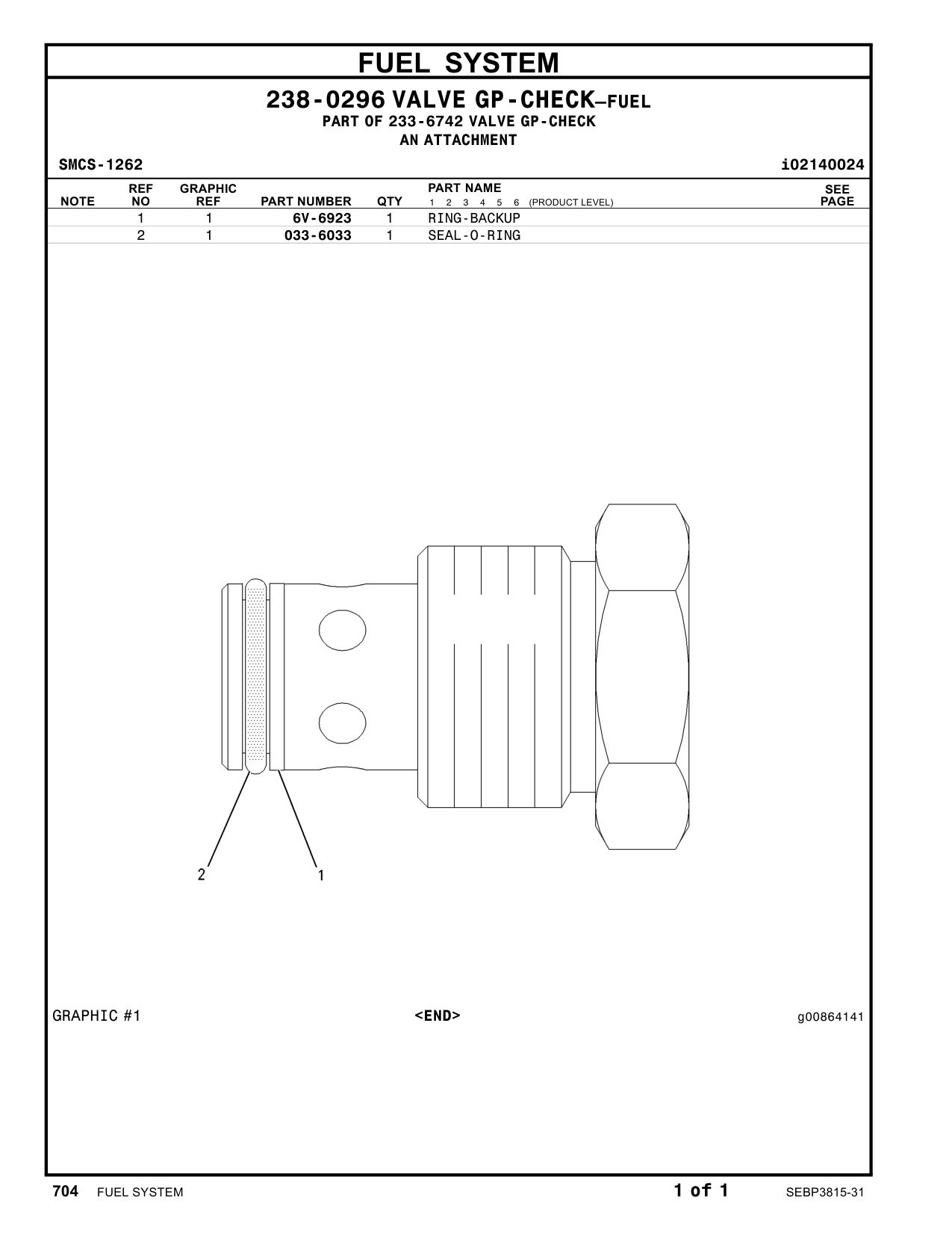 6V-6923 - RING-BACKUP