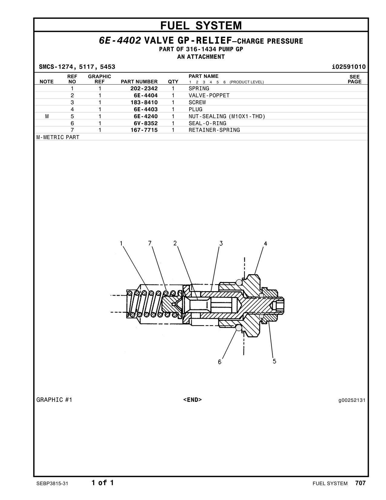 202-2342 SPRING CAT parts manual diagram