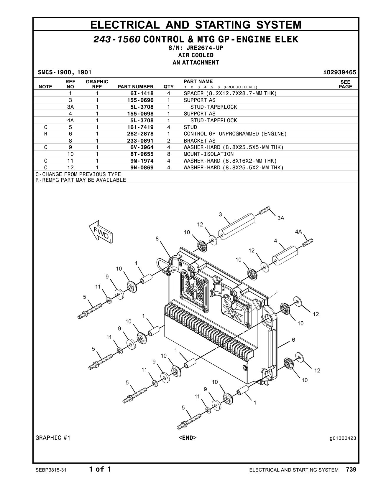 262-2878 - CONTROL GP-UNPROGRAMMED (ENGINE)