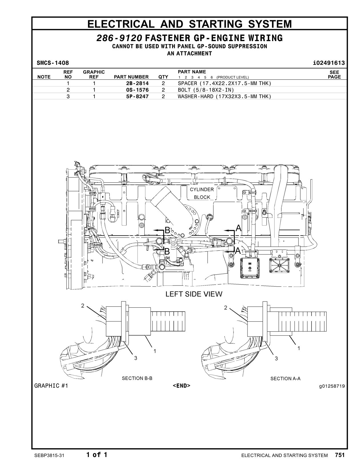 2B-2814 SPACER(17.4X22.2X17.5-MMTHK) CAT parts manual diagram