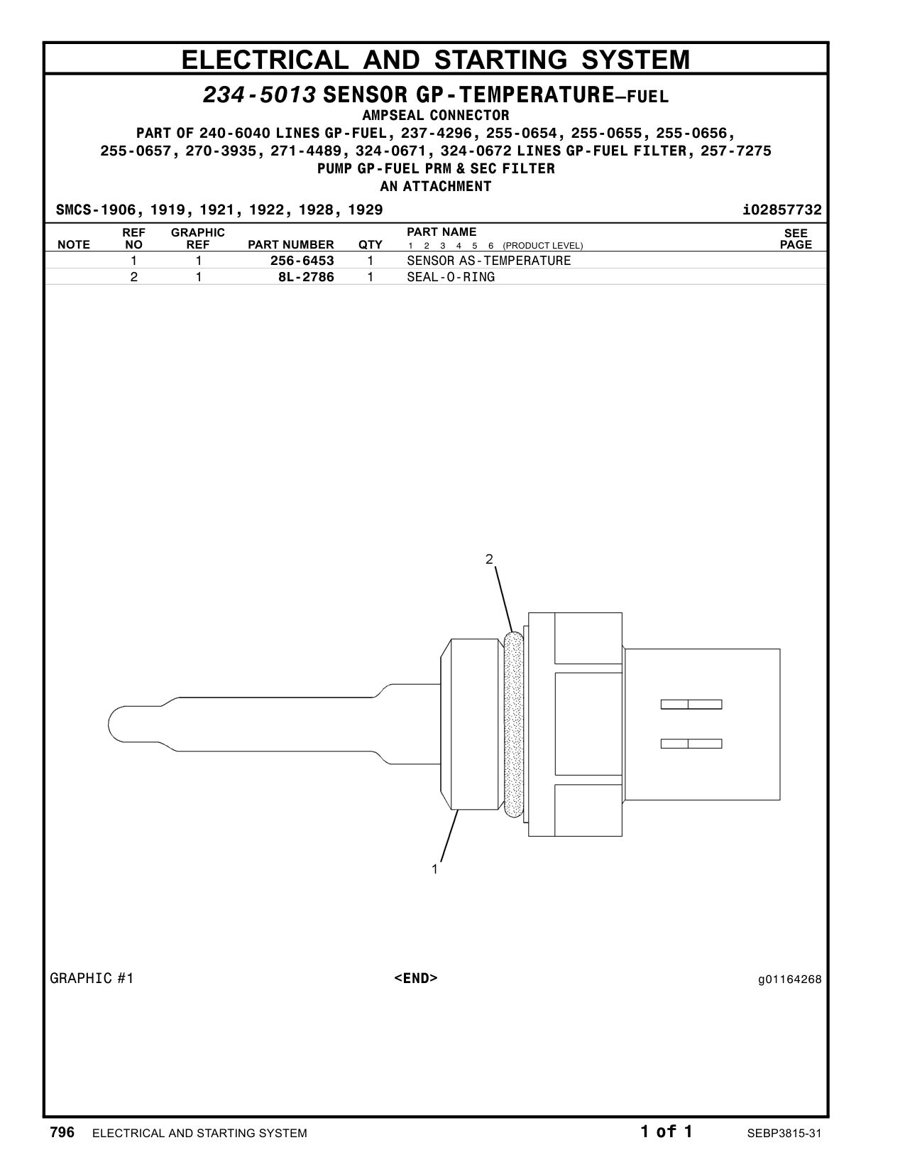 256-6453 - SENSOR-TEMPERATURE
