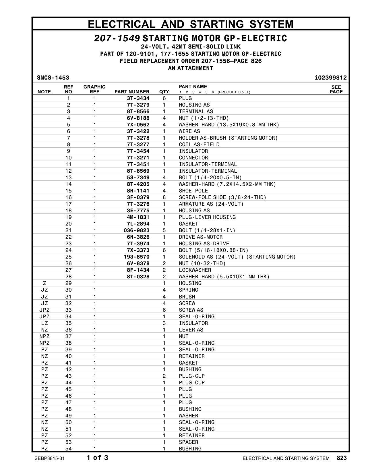193-8570 - SOLENOID AS (24-VOLT) (STARTING MOTOR)