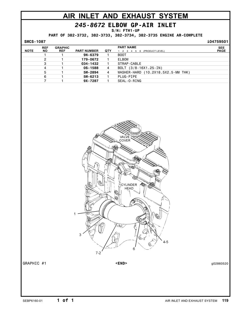 9N-6379 BOOT · S/N FTH1-UP CAT parts manual diagram