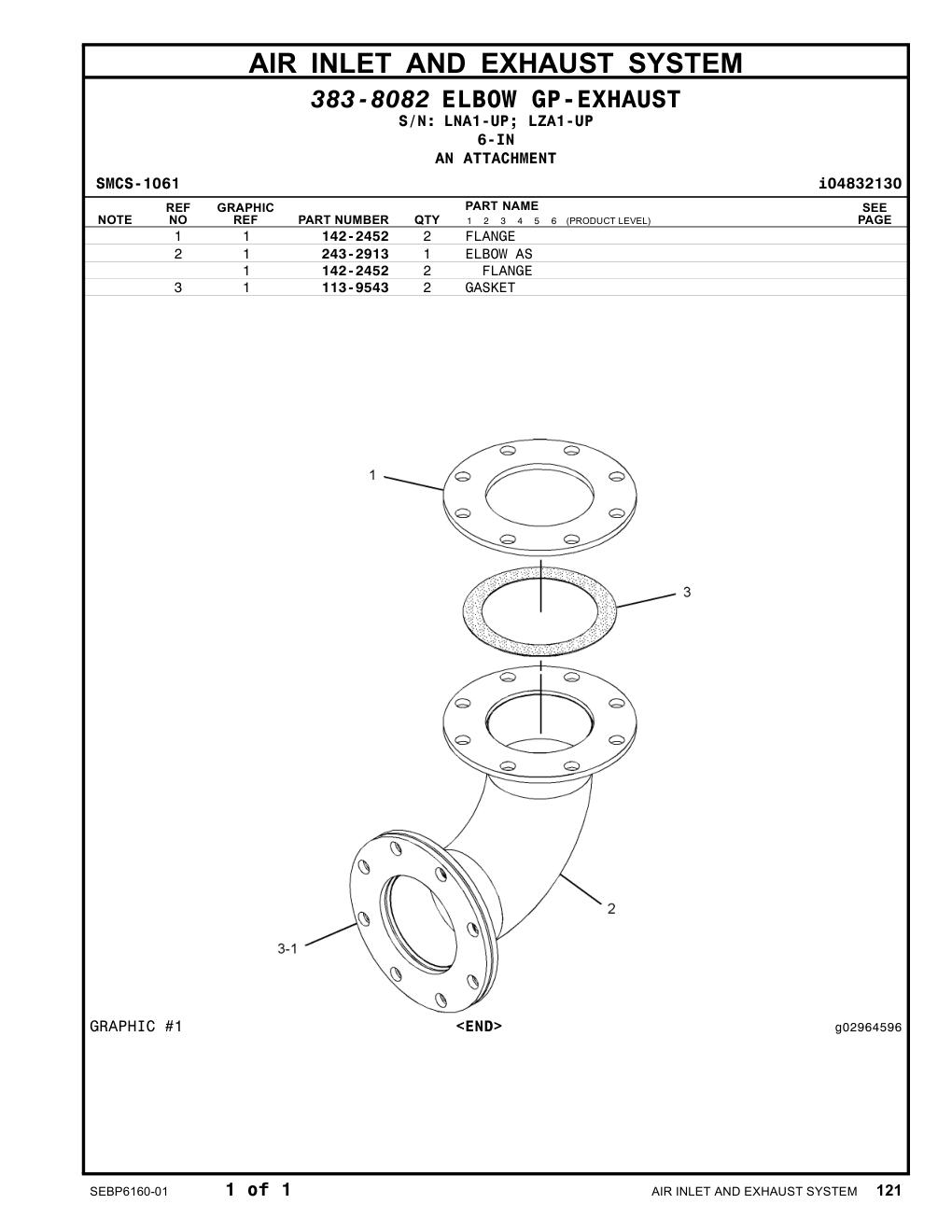 142-2452 FLANGE CAT parts manual diagram