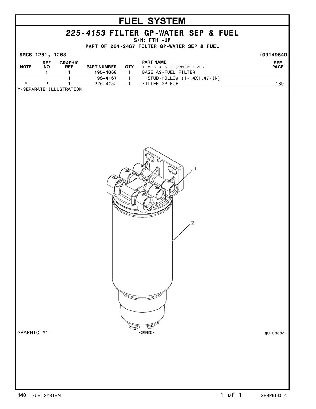 225-4152 - FILTER GP-FUEL