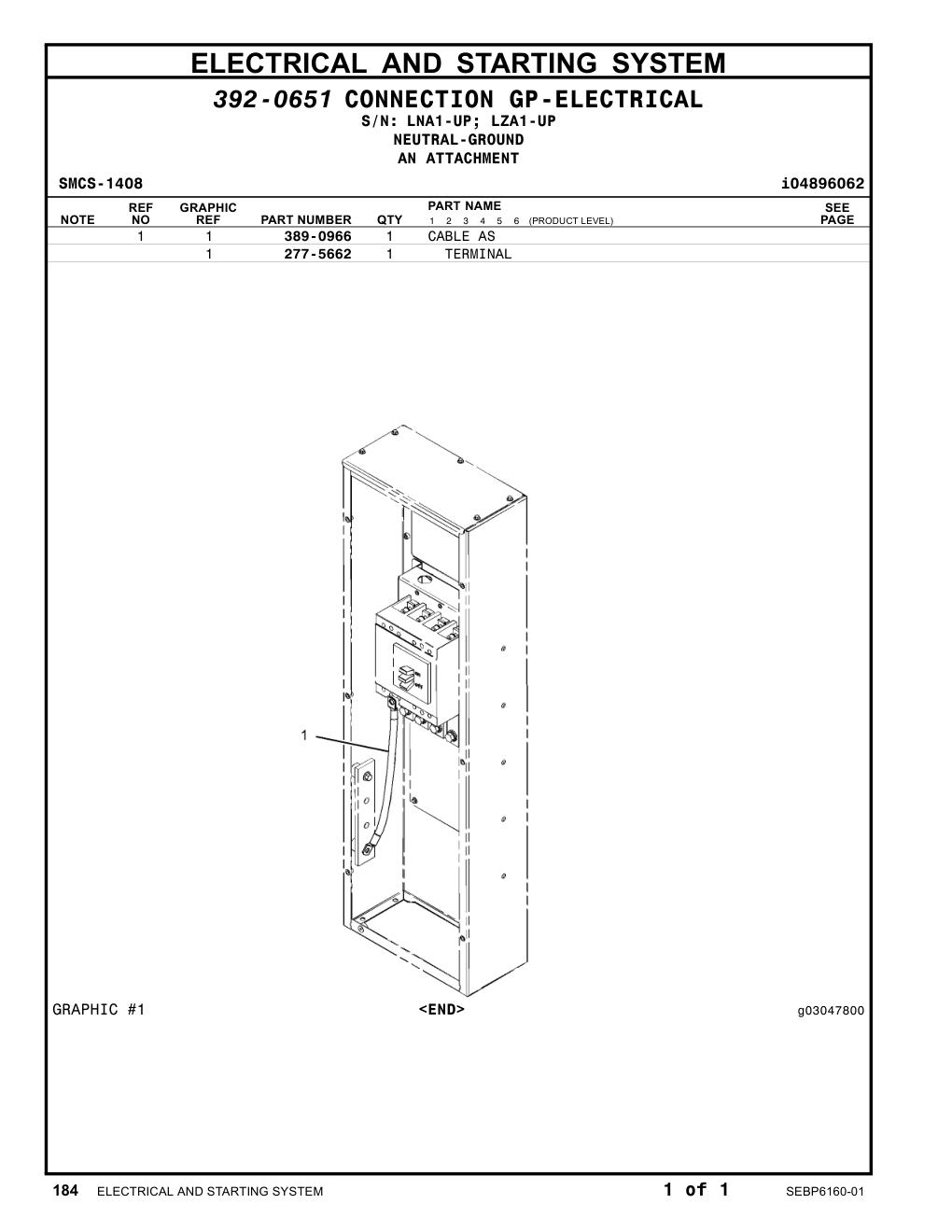 277-5662 TERMINAL CAT parts manual diagram