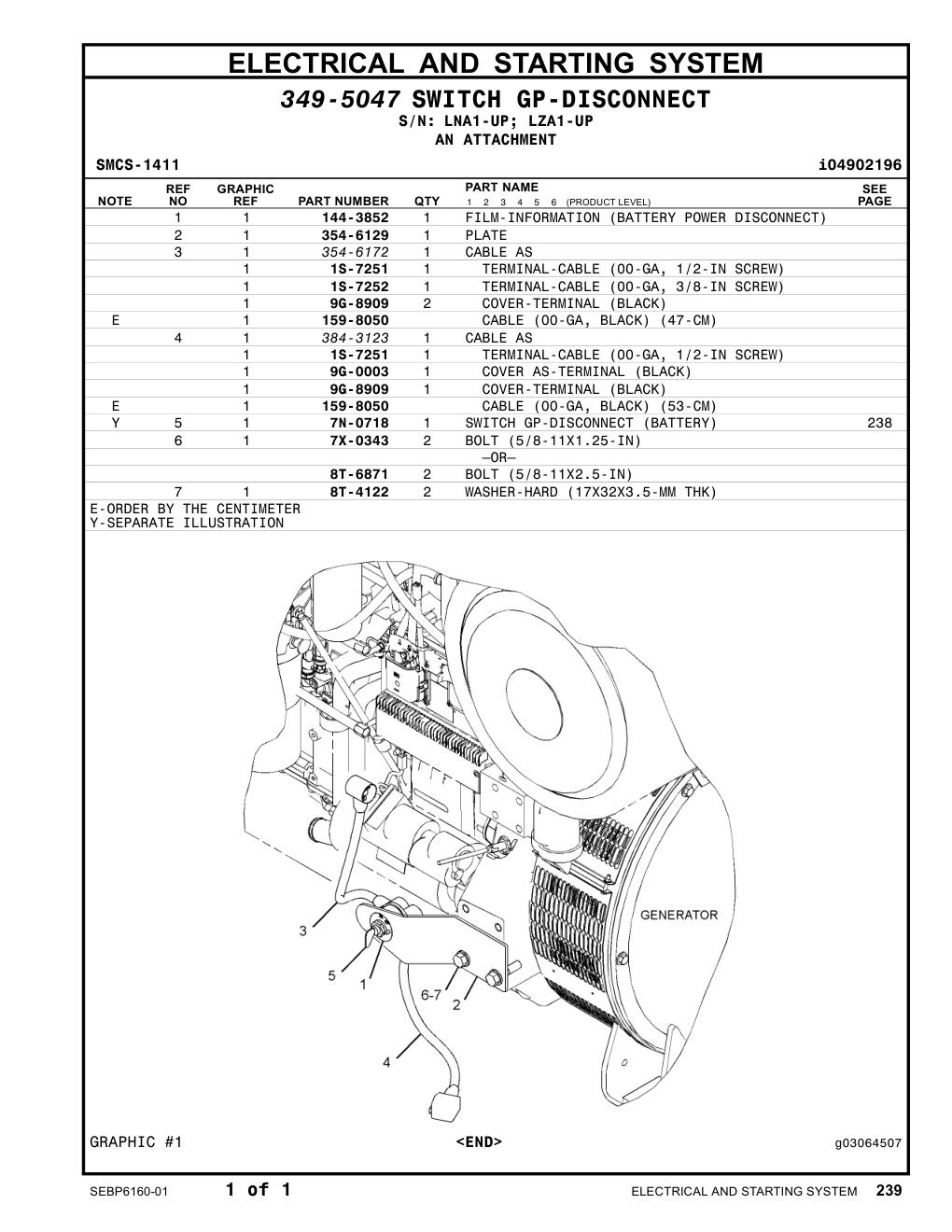 7X-0343 BOLT (5/8-11X1.25-IN) CAT parts manual diagram