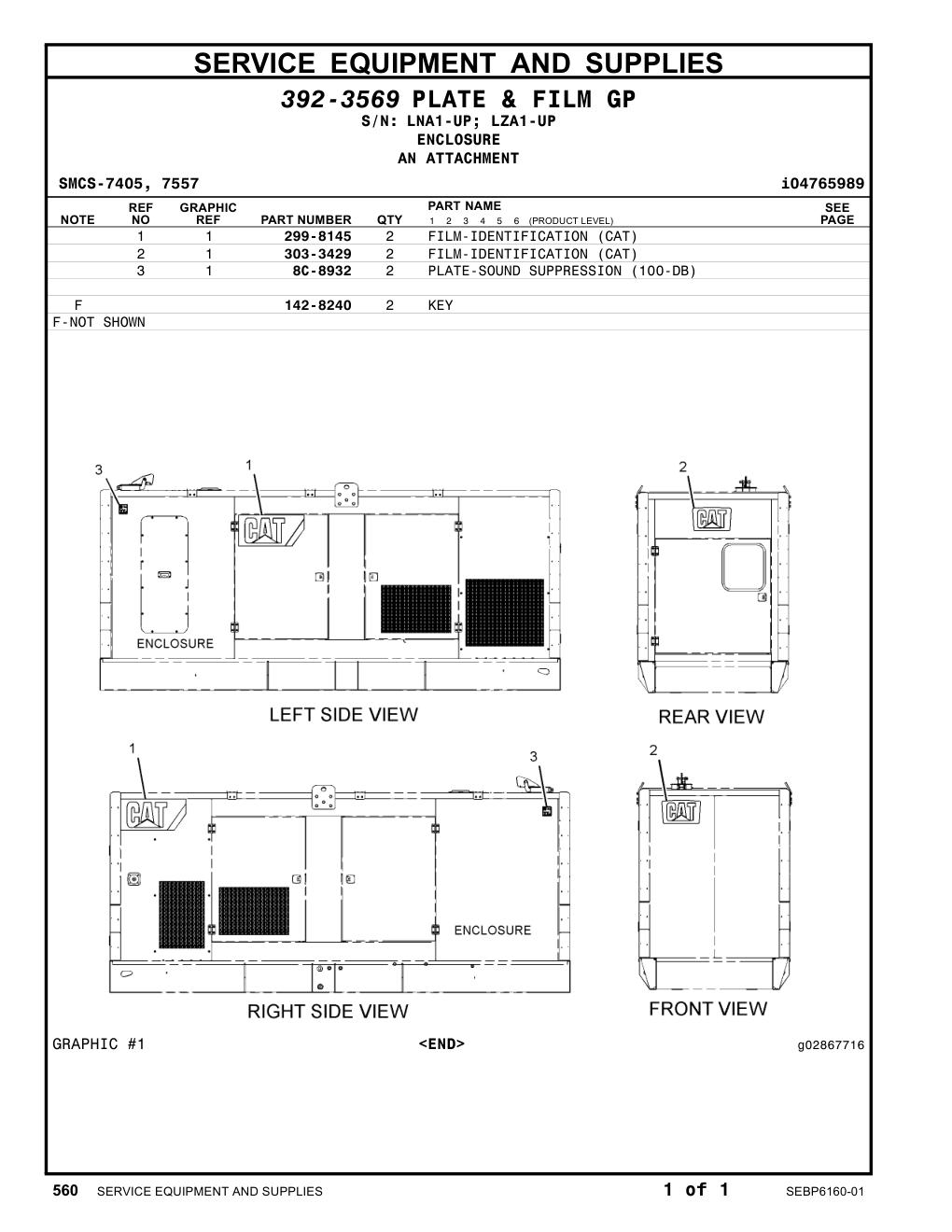 299-8145 FILM-IDENTIFICATION (CAT) CAT parts manual diagram