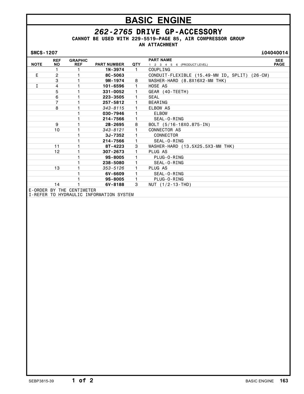 331-0052 GEAR (40-TEETH) CAT parts manual diagram