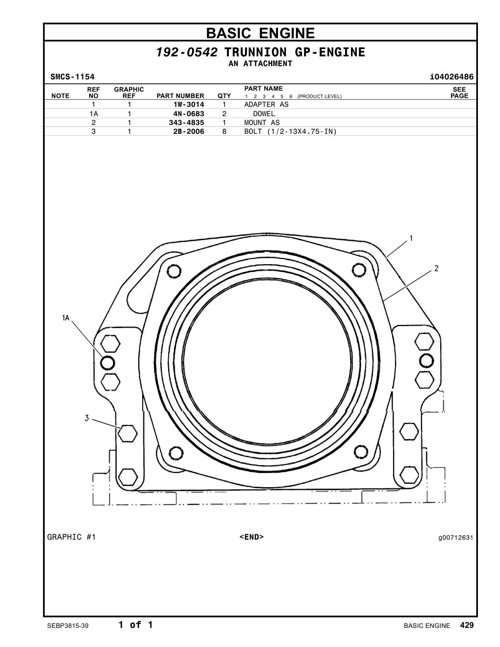 343-4835 MOUNT AS CAT parts manual diagram