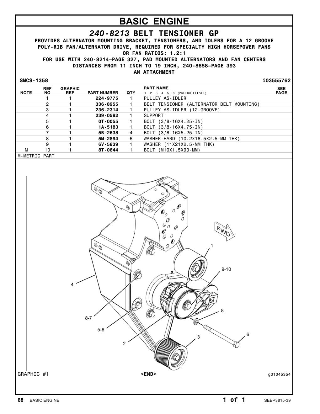 239-0582 SUPPORT CAT parts manual diagram