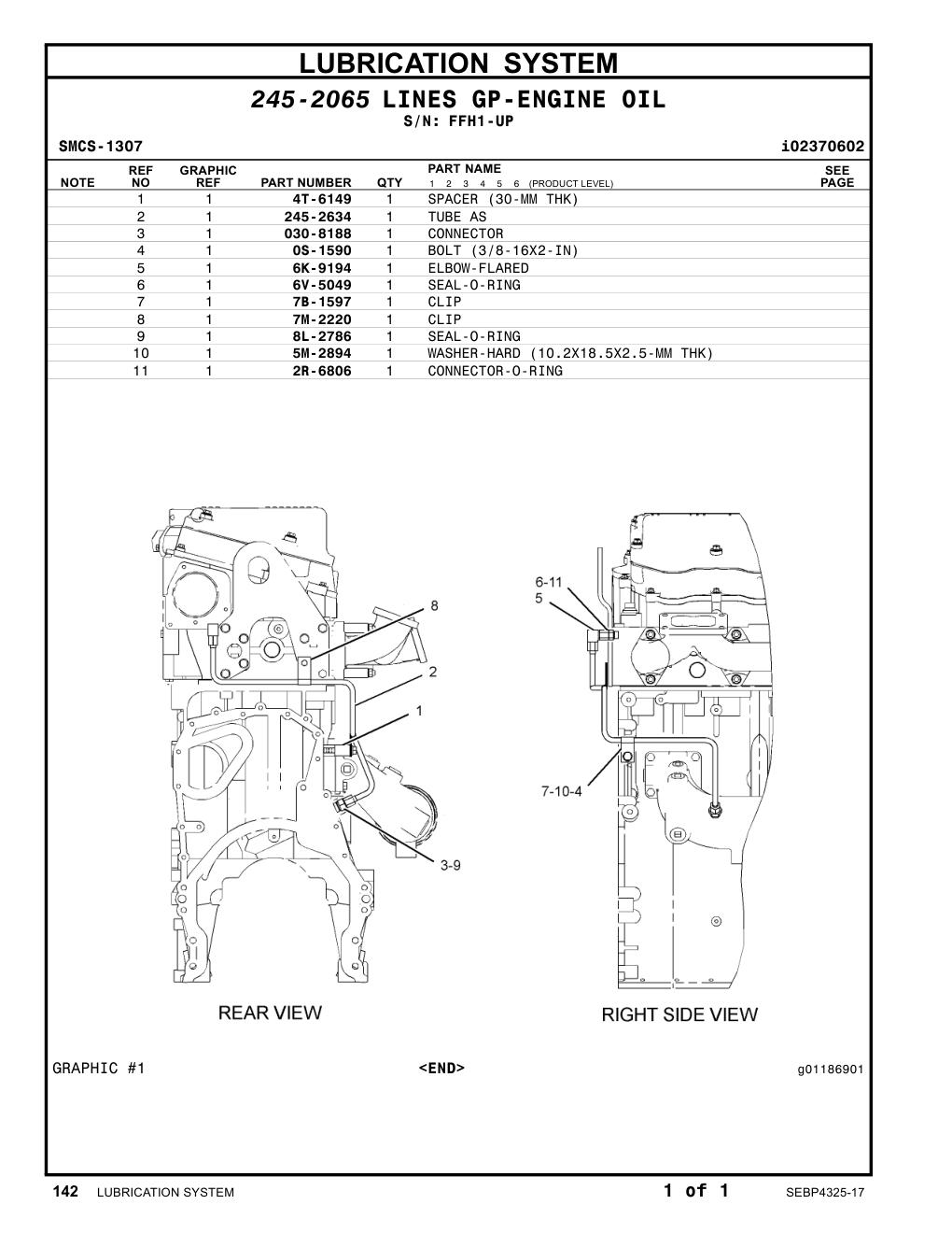 4T-6149 SPACER (30-MM THK) · S/N FFH1-UP CAT parts manual diagram