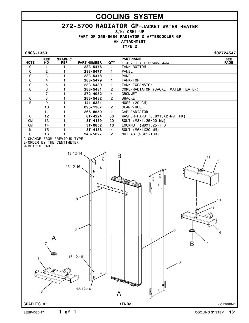283-5476 - TANK-BOTTOM