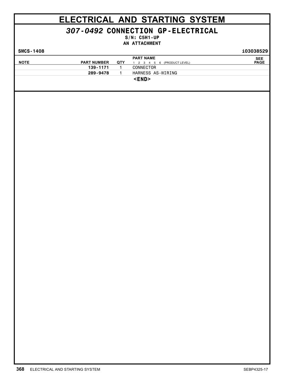 289-9478 - HARNESS AS-WIRING