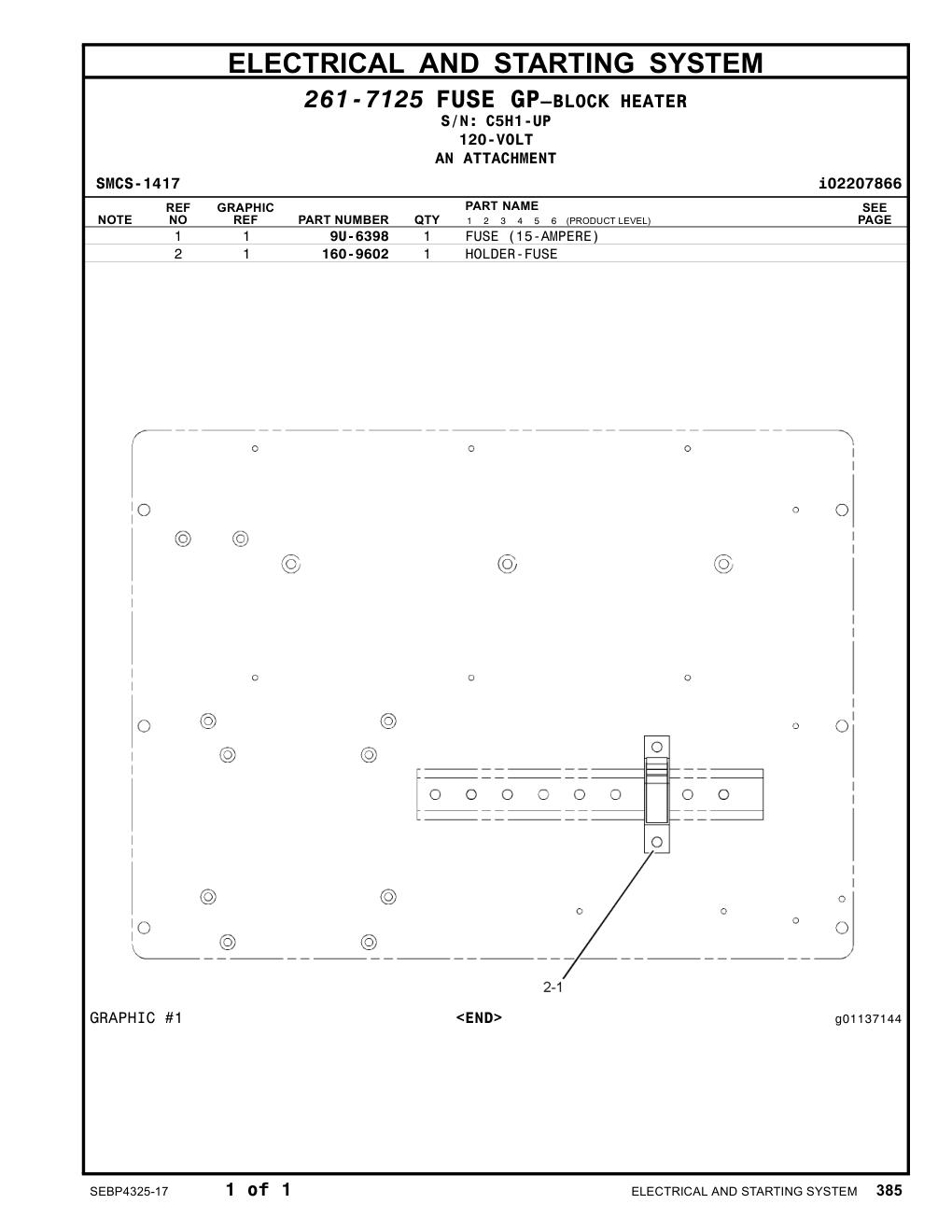 9U-6398 - FUSE (15-AMPERE) (US SOURCED)