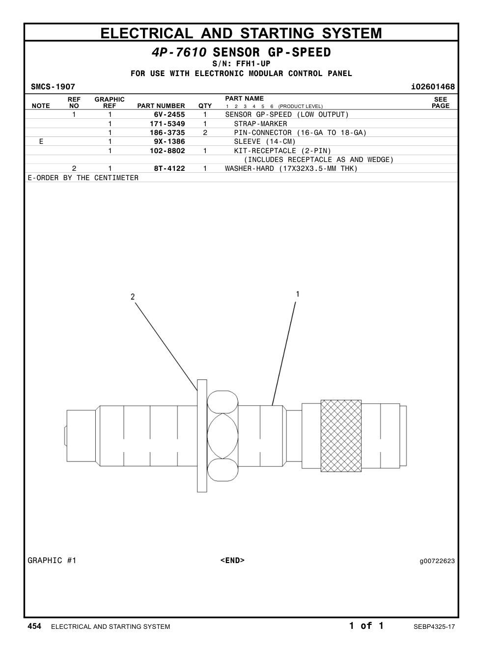 6V-2455 - SENSOR GP-SPEED (ENGINE)