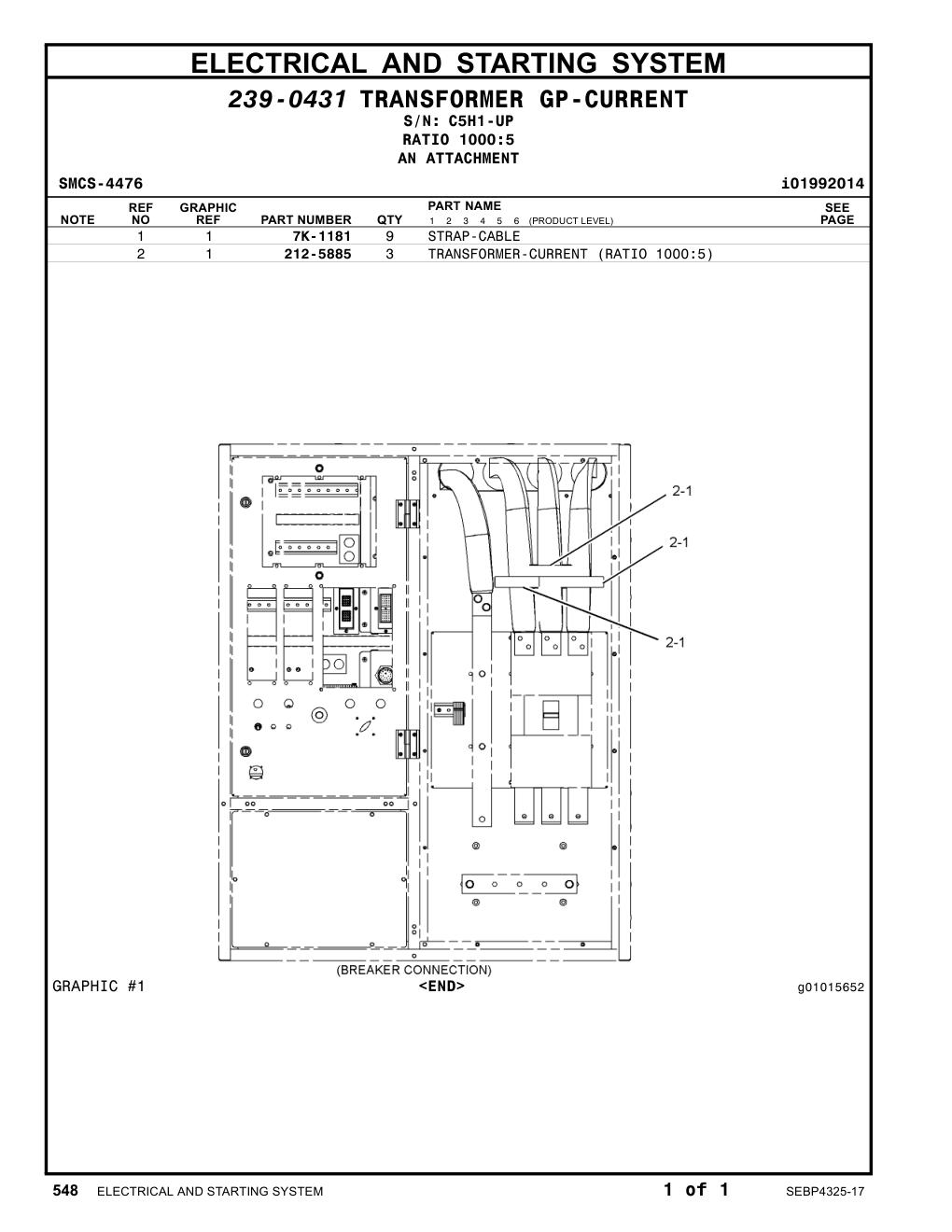 212-5885 - TRANSFORMER-CURRENT (RATIO 1000:5)