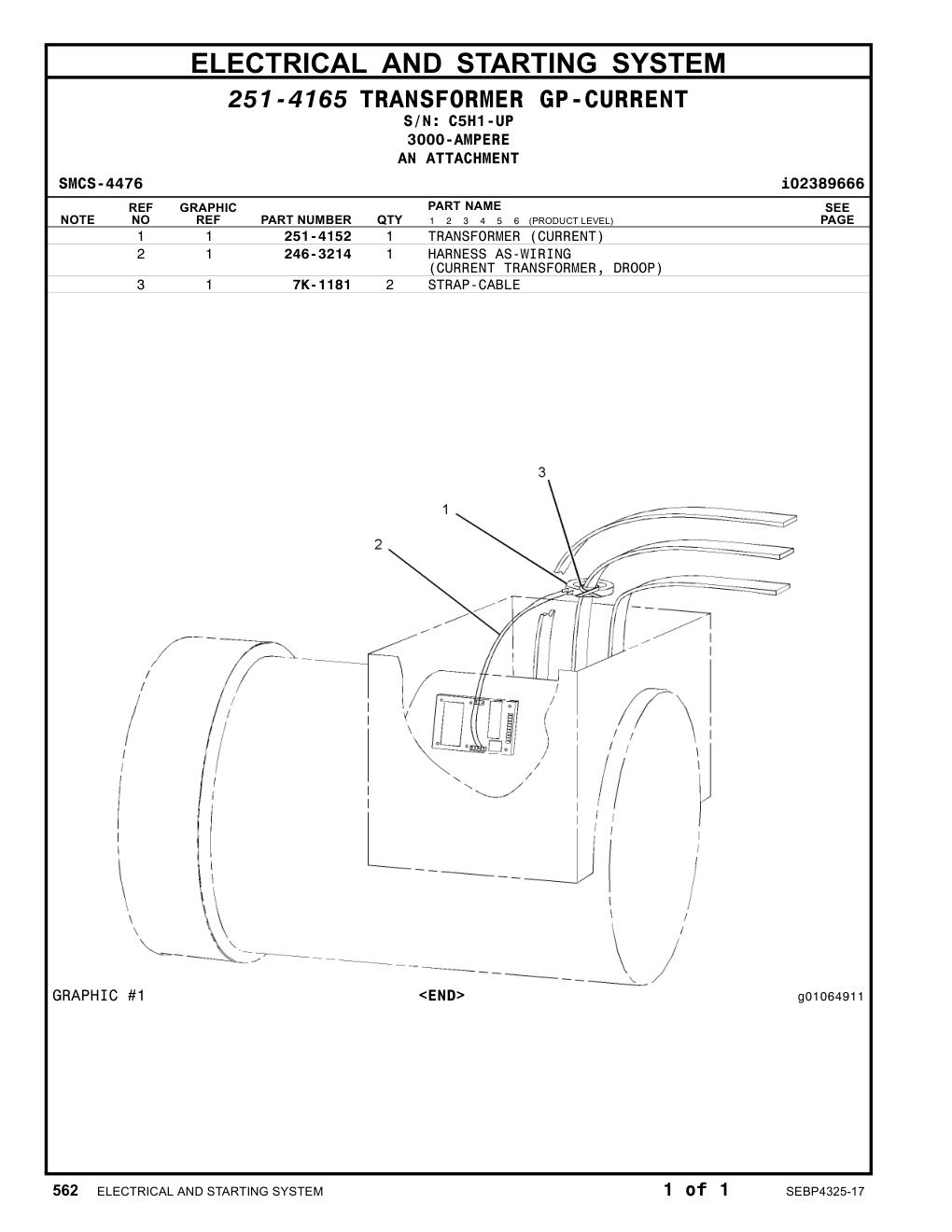 251-4152 - TRANSFORMER (CURRENT)