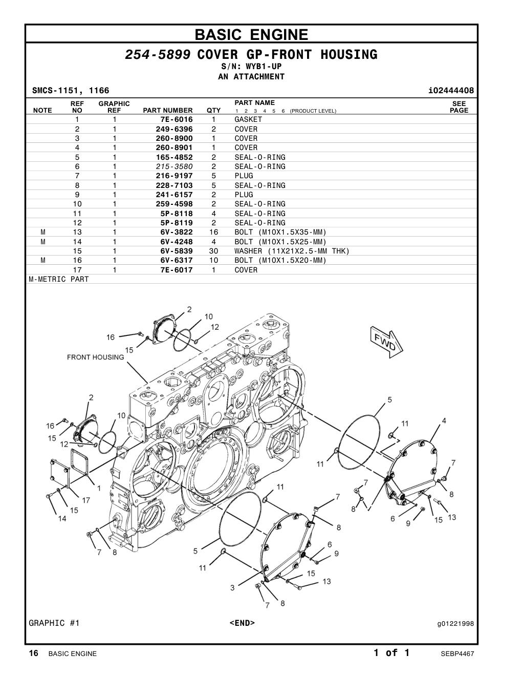 216-9197 PLUG · S/N WYB1-UP CAT parts manual diagram