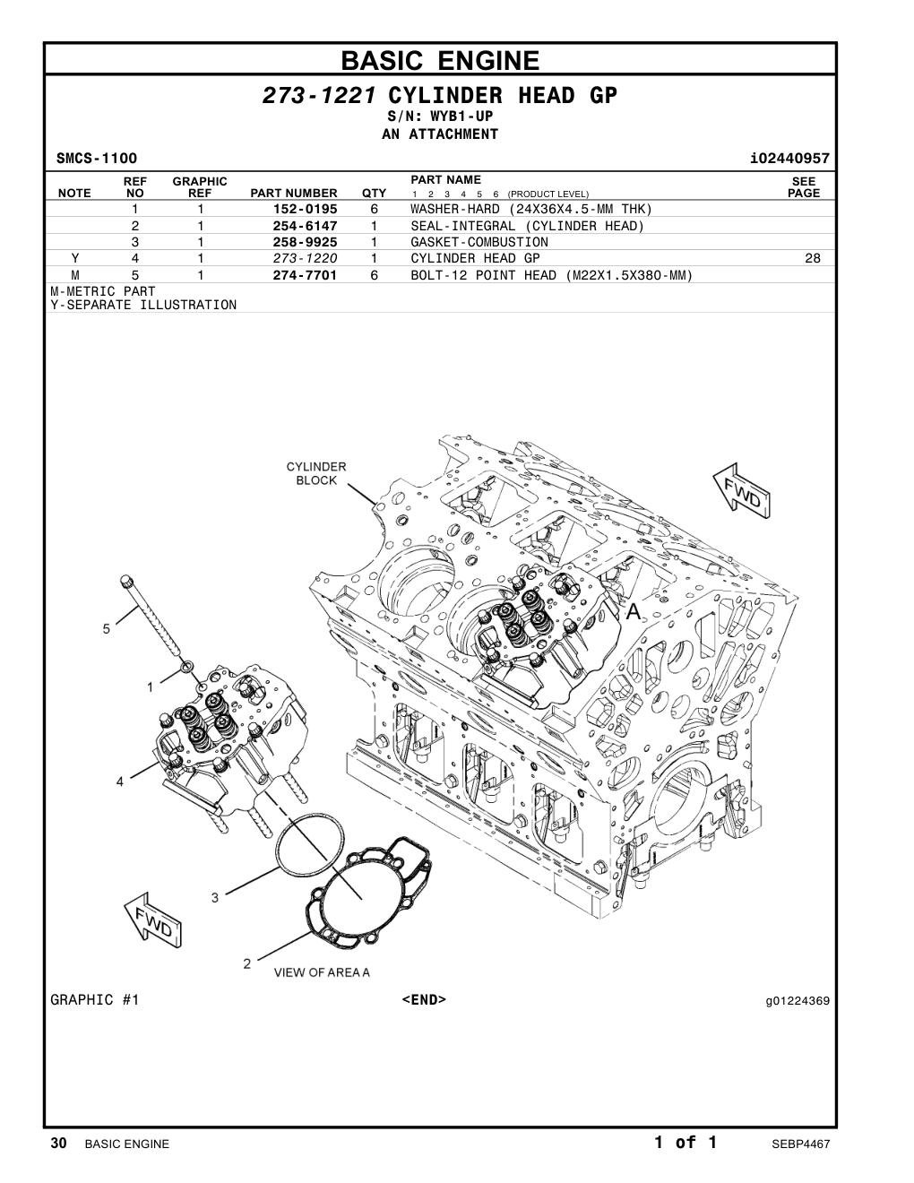 152-0195 WASHER-HARD (24X36X4.5-MM THK) · S/N WYB1-UP CAT parts manual diagram