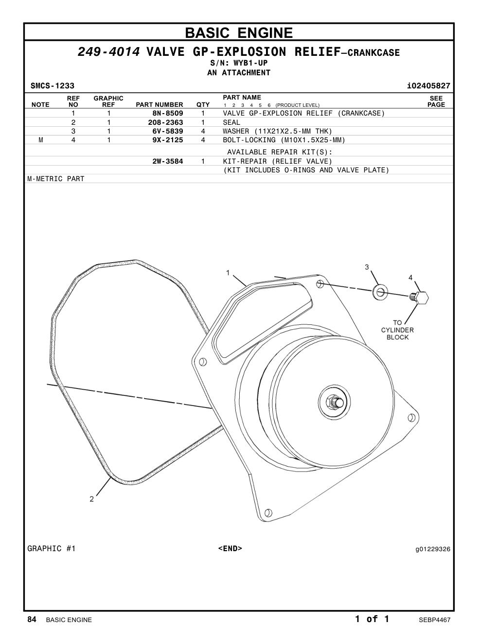 8N-8509 - VALVE GP-CRKCSE EXPLOSION RLF