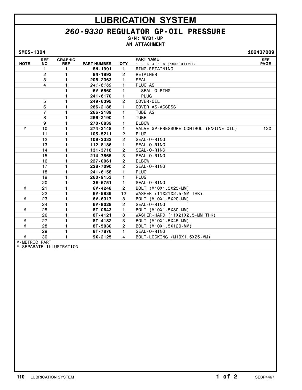 3E-6751 SEAL-O-RING · S/N WYB1-UP CAT parts manual diagram
