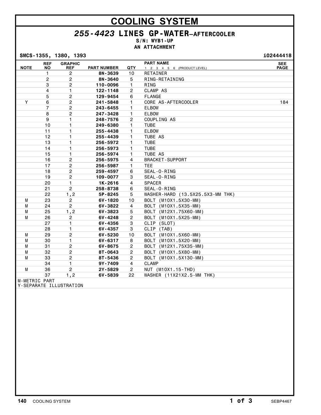 256-5975 BRACKET-SUPPORT · S/N WYB1-UP CAT parts manual diagram