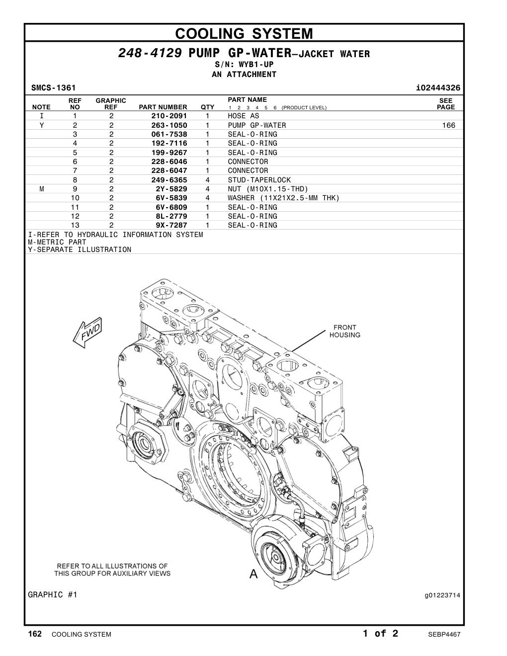 228-6047 CONNECTOR · S/N WYB1-UP CAT parts manual diagram