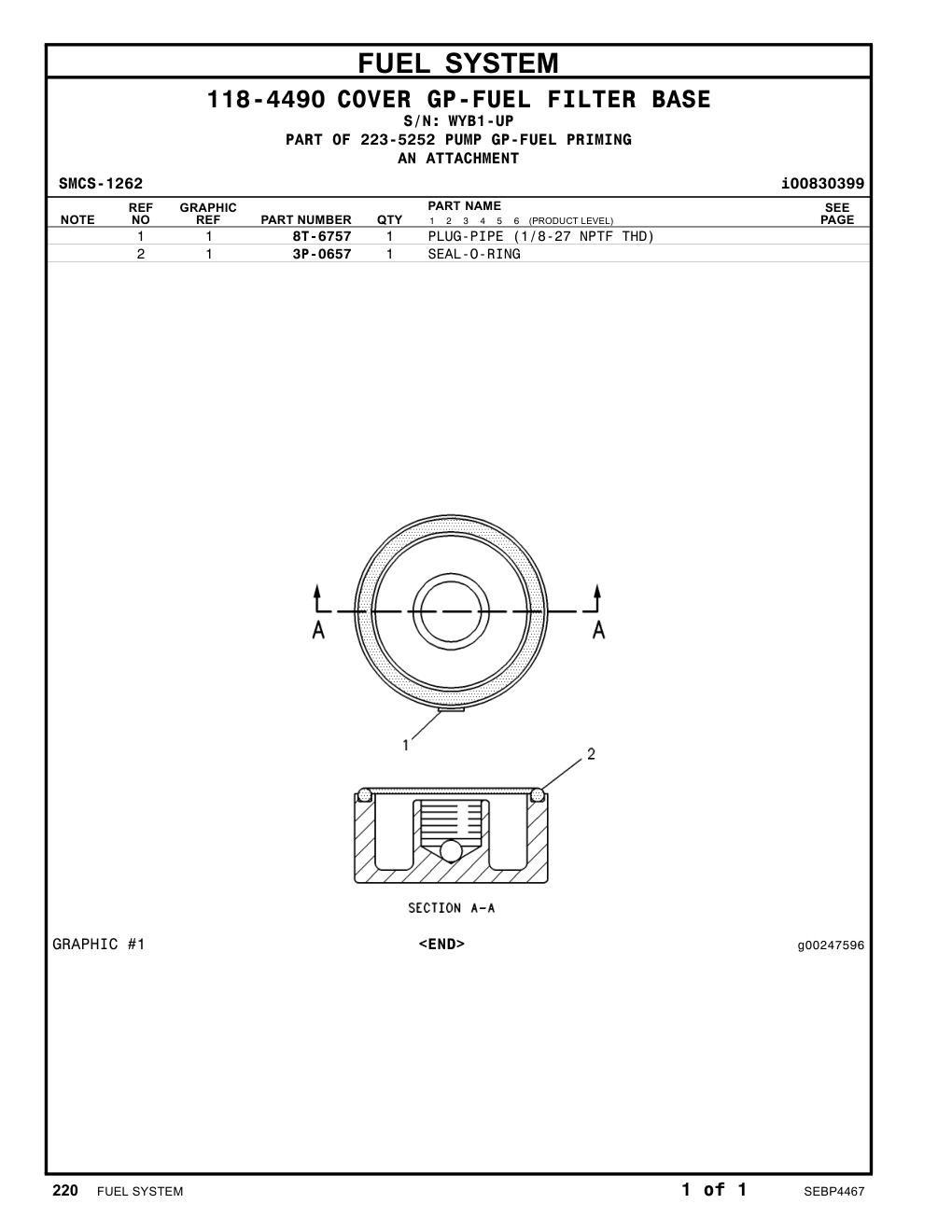 3P-0657 - SEAL-O-RING