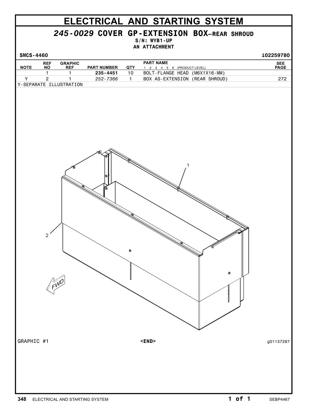 252-7366 - BOX AS-EXTENSION (REAR SHROUD)