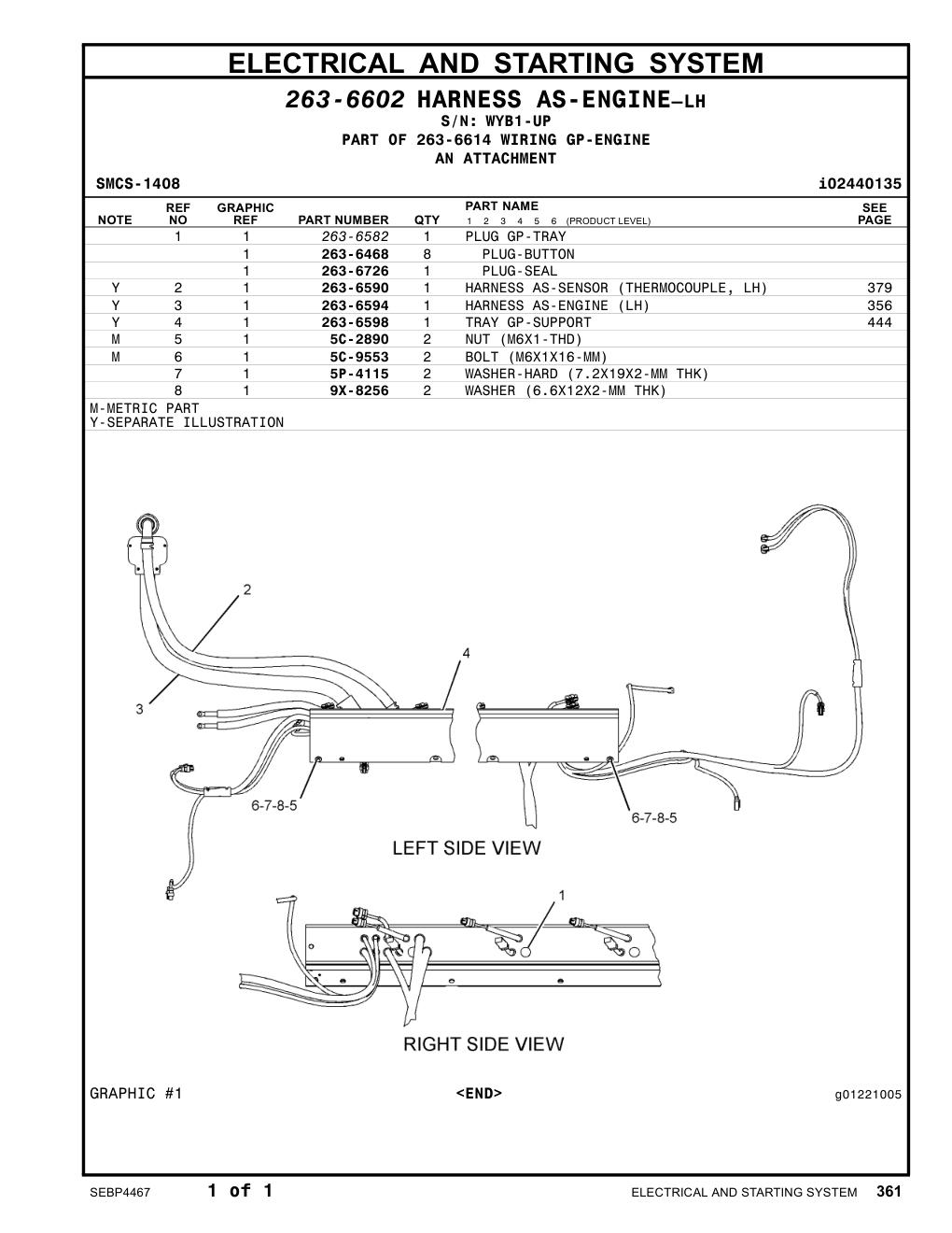 263-6590 - HARNESS AS-SENSOR (THERMOCOUPLE, LH)