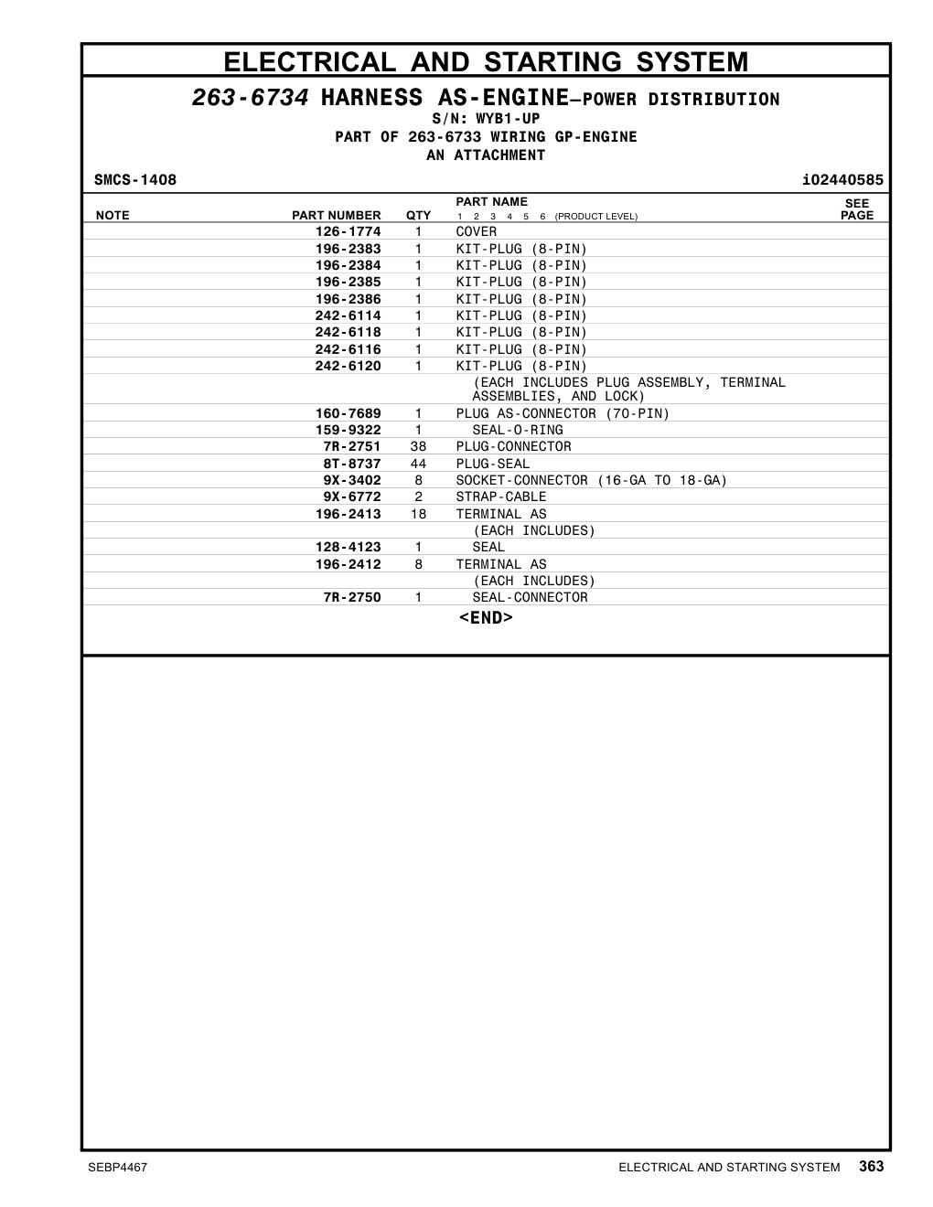 7R-2750 SEAL-CONNECTOR CAT parts diagram