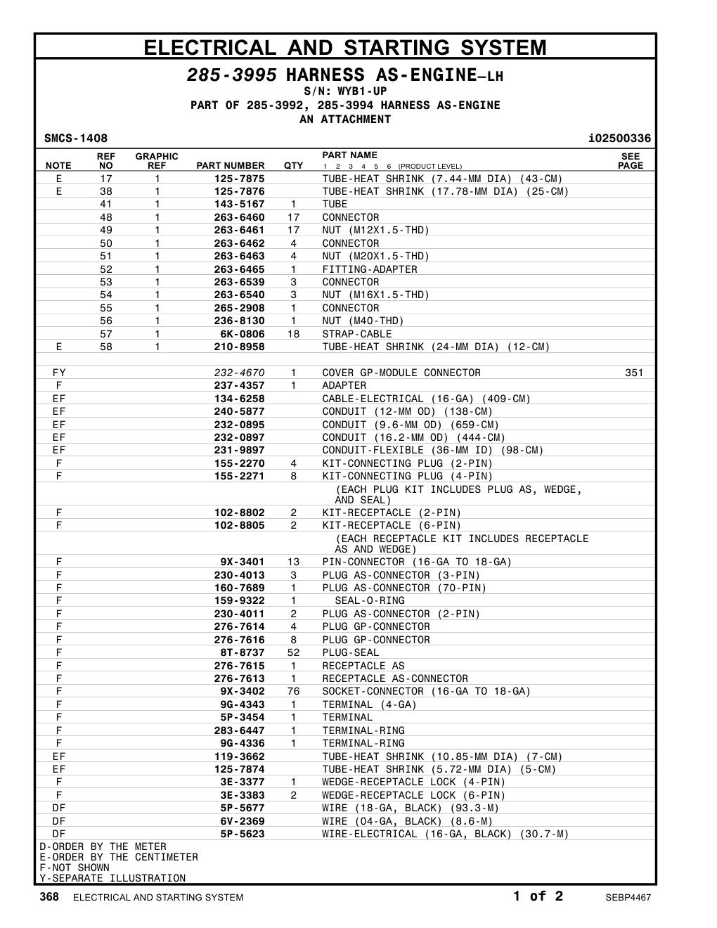 143-5167 TUBE · S/N WYB1-UP CAT parts manual diagram