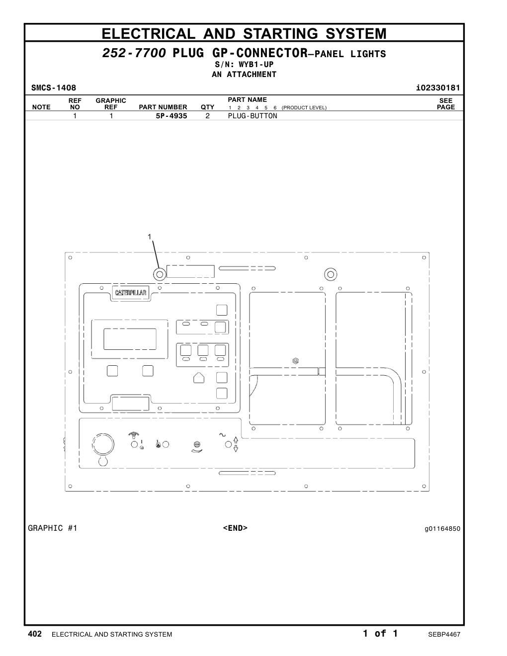 5P-4935 - PLUG-BUTTON