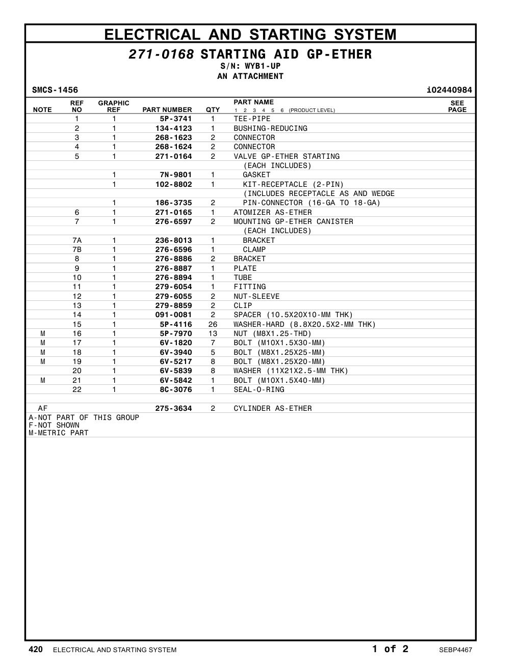 5P-3741 TEE-PIPE · S/N WYB1-UP CAT parts manual diagram