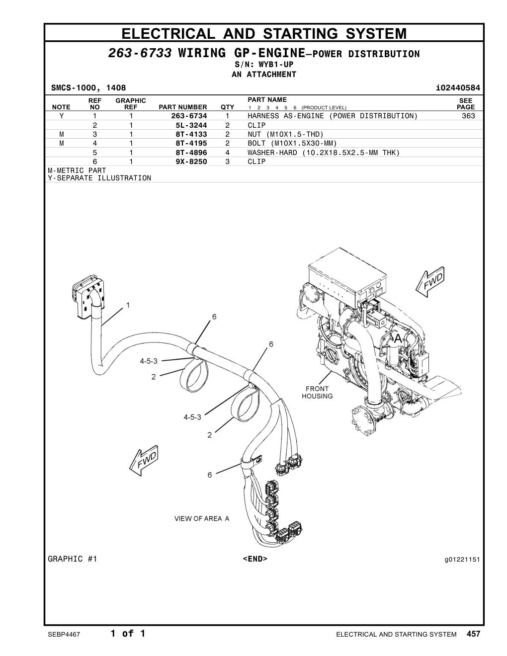 5L-3244 CLIP · S/N WYB1-UP CAT parts manual diagram