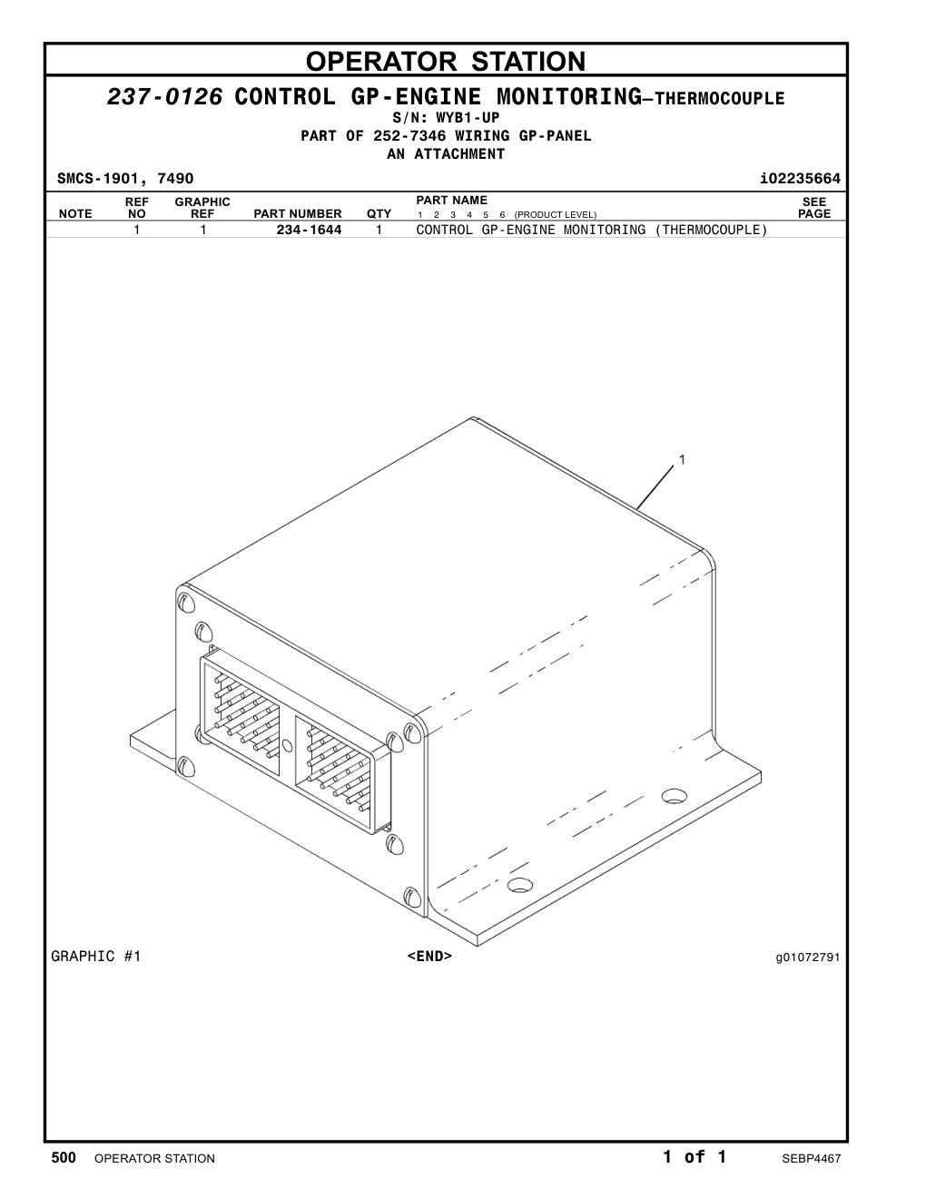 234-1644 - CONTROL GP-ENGINE MONITORING (THERMOCOUPLE)